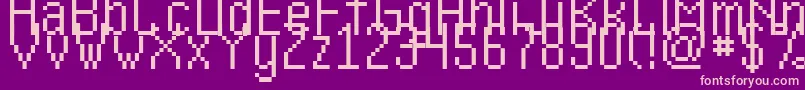 Czcionka Kharon4aV01 – różowe czcionki na fioletowym tle