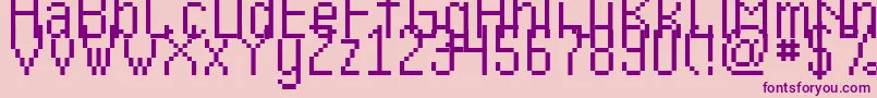 Kharon4aV01-Schriftart – Violette Schriften auf rosa Hintergrund