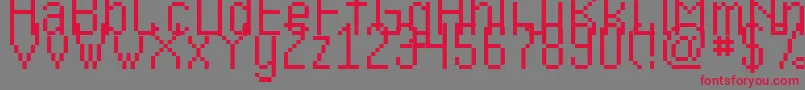 Kharon4aV01 Font – Red Fonts on Gray Background