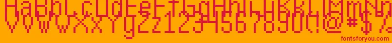 Kharon4aV01 Font – Red Fonts on Orange Background