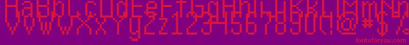 Police Kharon4aV01 – polices rouges sur fond violet