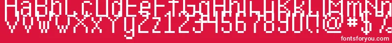 フォントKharon4aV01 – 赤い背景に白い文字