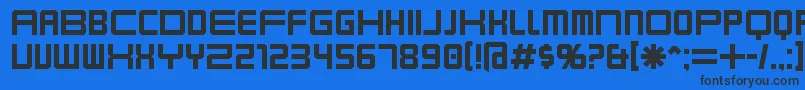Karnivore Font – Black Fonts on Blue Background