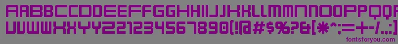Karnivore-fontti – violetit fontit harmaalla taustalla