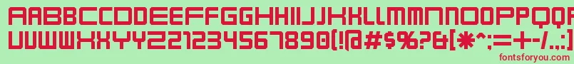 Karnivore-fontti – punaiset fontit vihreällä taustalla