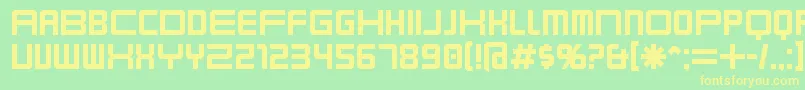 Karnivore Font – Yellow Fonts on Green Background