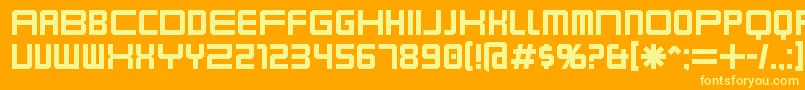 Karnivore Font – Yellow Fonts on Orange Background