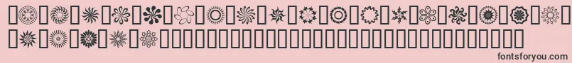 Fonte Runnn – fontes pretas em um fundo rosa