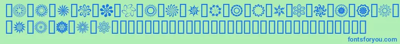 fuente Runnn – Fuentes Azules Sobre Fondo Verde