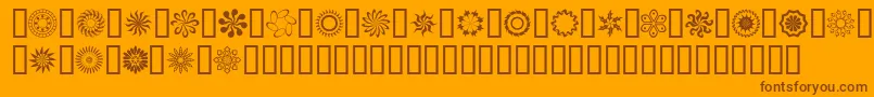 フォントRunnn – オレンジの背景に茶色のフォント