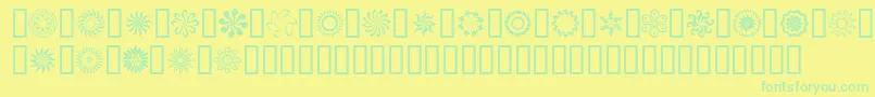 Runnn Font – Green Fonts on Yellow Background