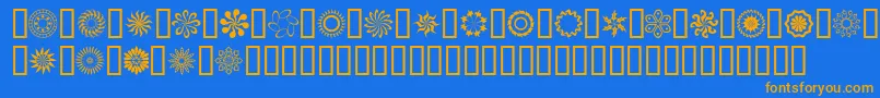 Fonte Runnn – fontes laranjas em um fundo azul