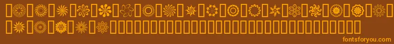 Runnn Font – Orange Fonts on Brown Background
