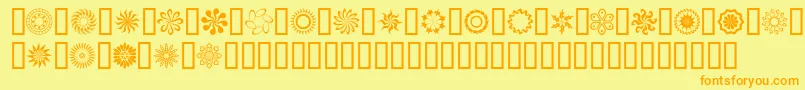 Runnn Font – Orange Fonts on Yellow Background