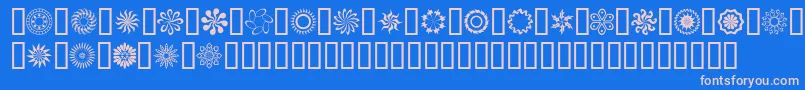 Fonte Runnn – fontes rosa em um fundo azul