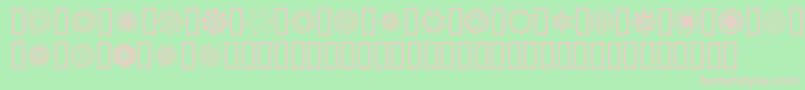 Runnn-fontti – vaaleanpunaiset fontit vihreällä taustalla