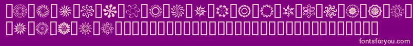 Runnn-Schriftart – Rosa Schriften auf violettem Hintergrund