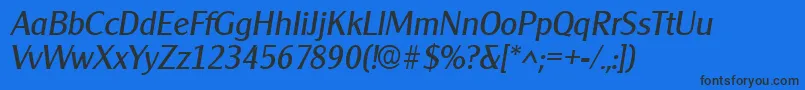 ClearfacegothicItalic Font – Black Fonts on Blue Background