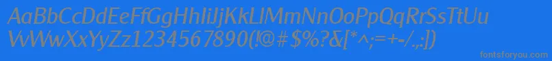 ClearfacegothicItalic Font – Gray Fonts on Blue Background