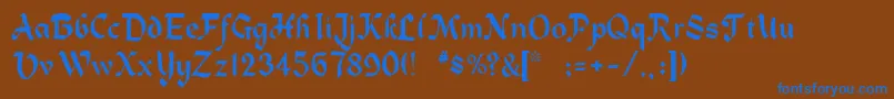 Rsheidleberg Font – Blue Fonts on Brown Background