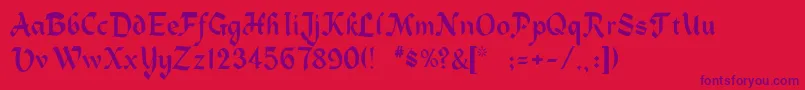 Rsheidleberg Font – Purple Fonts on Red Background