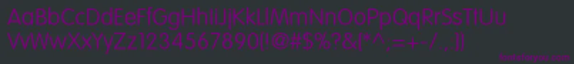 Czcionka VagRoundedLtThin – fioletowe czcionki na czarnym tle