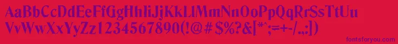 DenverantiqueXboldRegular Font – Purple Fonts on Red Background
