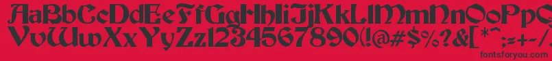 Tesoro Font – Black Fonts on Red Background