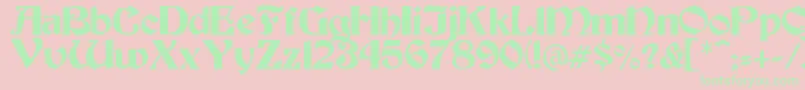 Tesoro Font – Green Fonts on Pink Background