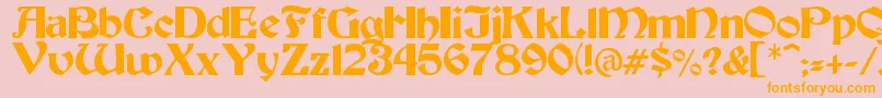 Tesoro Font – Orange Fonts on Pink Background