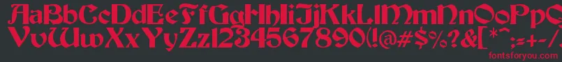 Tesoro Font – Red Fonts on Black Background