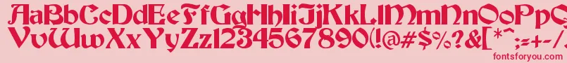 Tesoro Font – Red Fonts on Pink Background