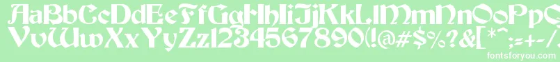 Tesoro Font – White Fonts on Green Background