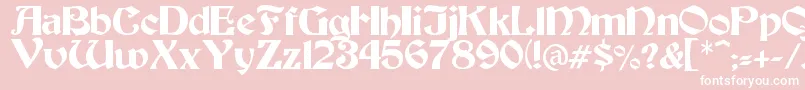 Tesoro Font – White Fonts on Pink Background