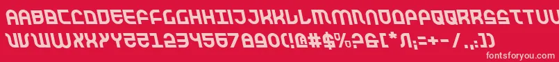 Trektrooperleft Font – Pink Fonts on Red Background