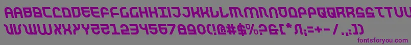 Trektrooperleft Font – Purple Fonts on Gray Background