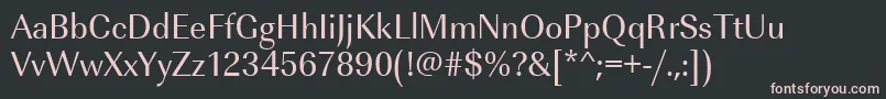 Czcionka Urwimperialtnar – różowe czcionki na czarnym tle