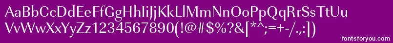 フォントUrwimperialtnar – 紫の背景に白い文字