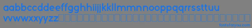 フォントKelvetica – 灰色の背景に青い文字