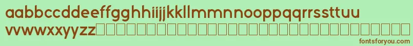 Kelvetica-fontti – ruskeat fontit vihreällä taustalla