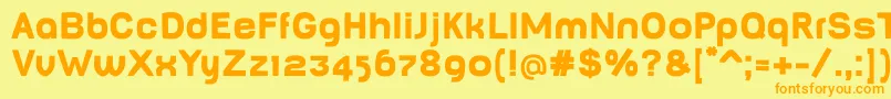 BabyMinefat Font – Orange Fonts on Yellow Background