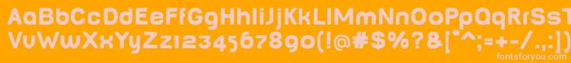 BabyMinefat Font – Pink Fonts on Orange Background