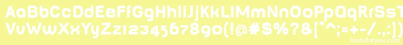 BabyMinefat Font – White Fonts on Yellow Background