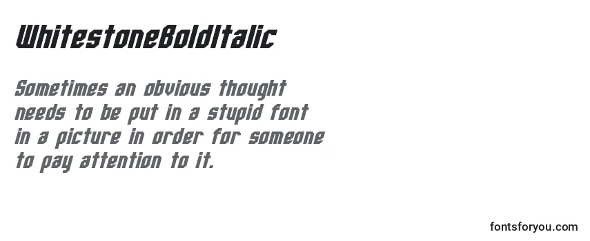 Review of the WhitestoneBoldItalic Font