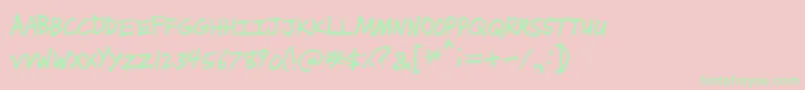 Jkasperville Font – Green Fonts on Pink Background