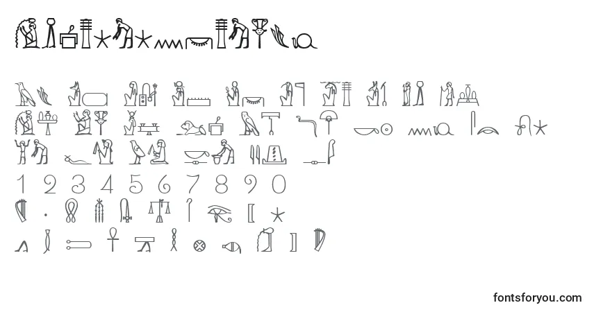 Czcionka KingtutRegular – alfabet, cyfry, specjalne znaki