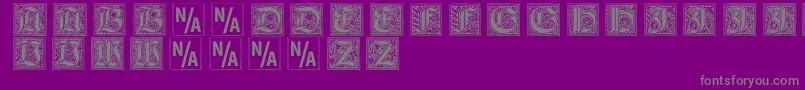 Gebetsbuchinitialen Font – Gray Fonts on Purple Background