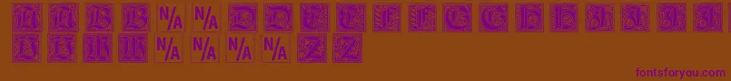 Gebetsbuchinitialen Font – Purple Fonts on Brown Background