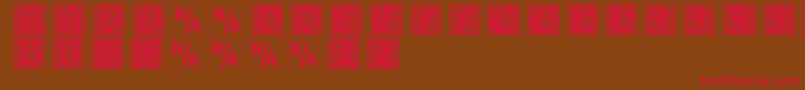 Gebetsbuchinitialen Font – Red Fonts on Brown Background