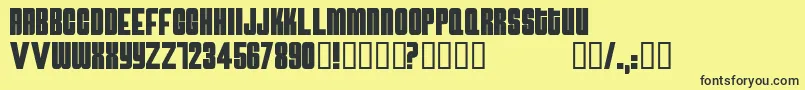 Atomicbomb Font – Black Fonts on Yellow Background